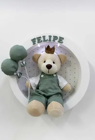 Enfeite de Porta Maternidade com Leds