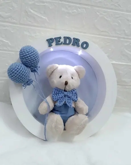 Enfeite de Porta Maternidade com Leds