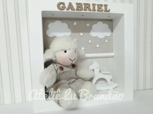 Porta Maternidade Carneirinho com Leds