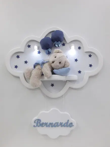Porta Maternidade Nuvem com Leds