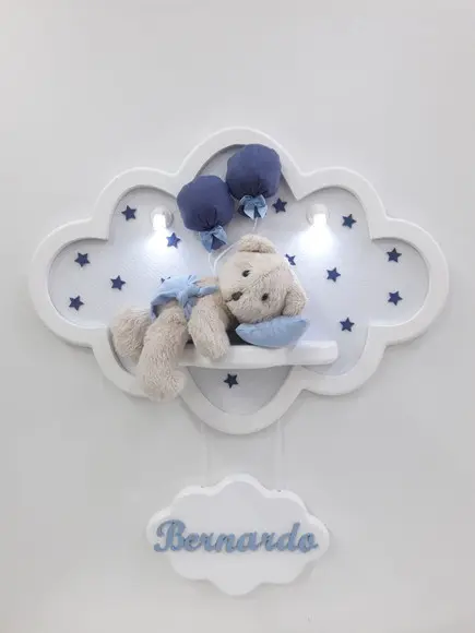 Porta Maternidade Nuvem com Leds