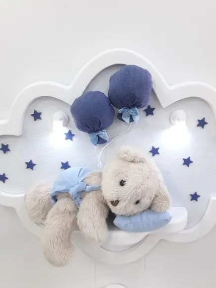 Porta Maternidade Nuvem com Leds