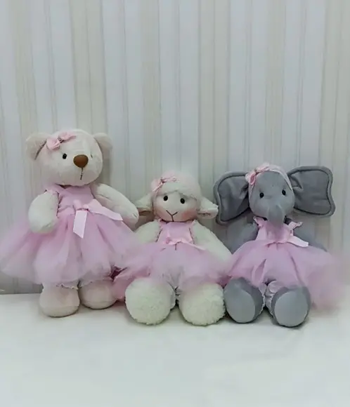 Trio de Bichinhos de Pelúcia