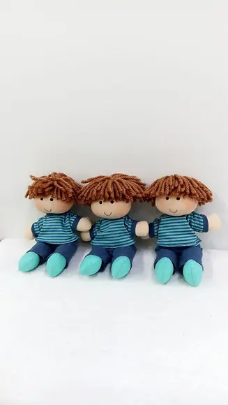 Trio de Bonecos de Pano