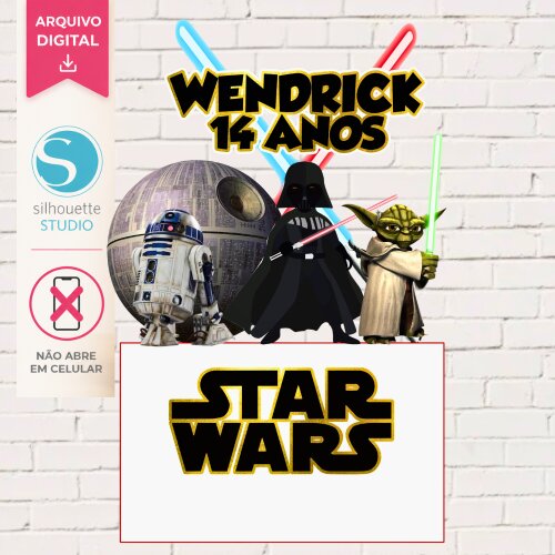 Arquivo de Corte Topo de Bolo Star Wars | Studio Silhouette