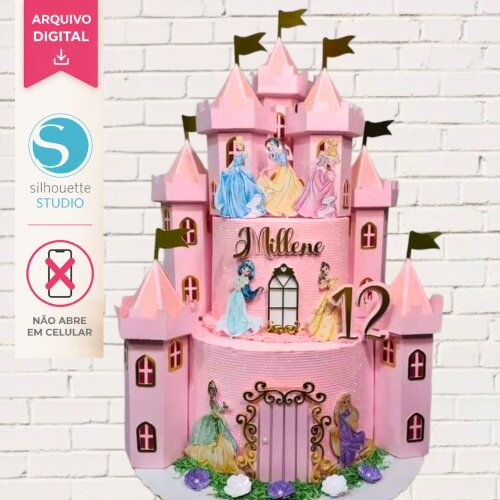 Arquivo de Corte Castelo 3D Princesas | Studio Silhouette