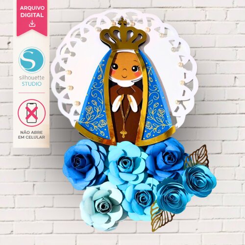 Arquivo de Corte Topo de Bolo Nossa Senhora Aparecida | Studio Silhouette