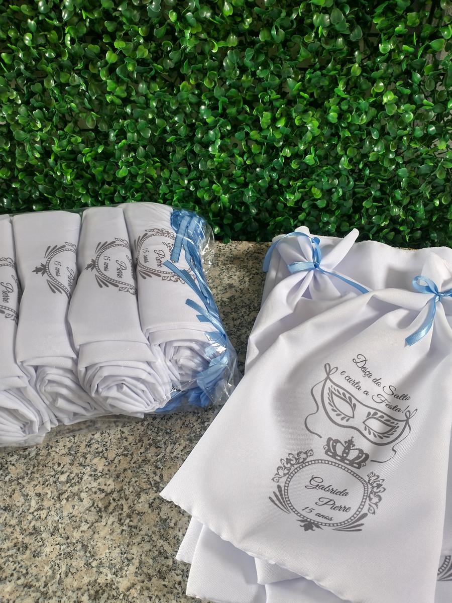 Saquinho Oxford para Chinelo Personalizado 18x38 cm