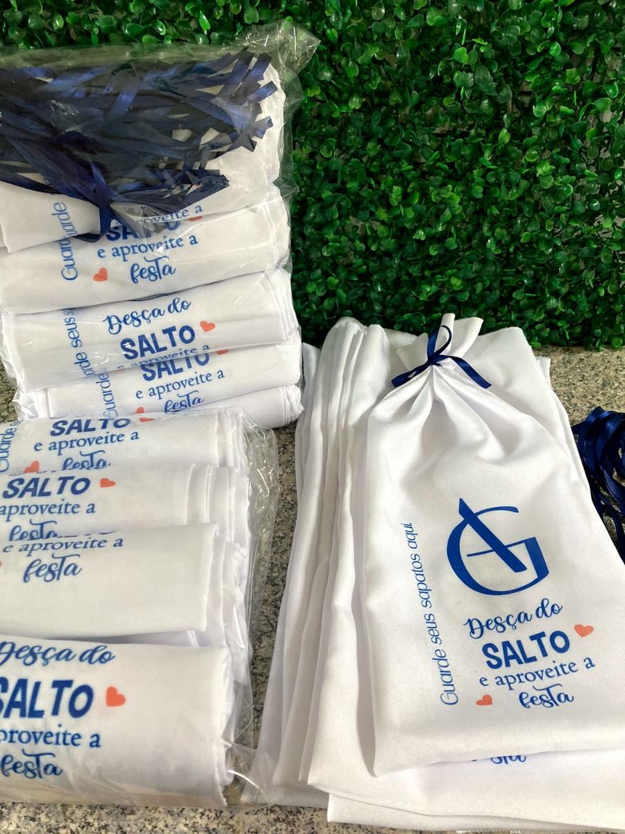 Saquinho Oxford para Chinelo Personalizado 18x38 cm