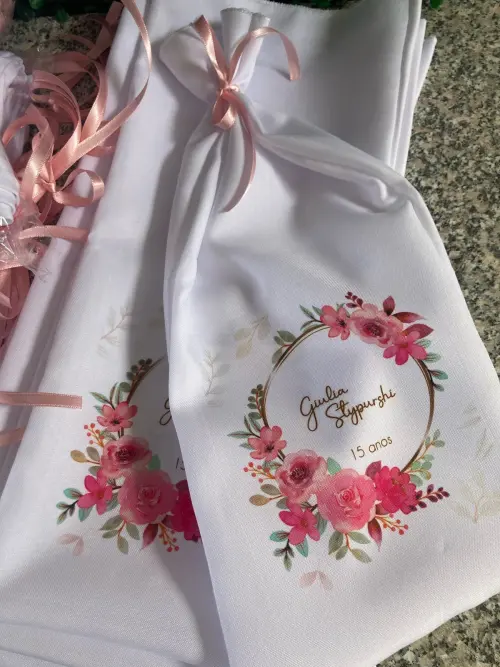 Saquinho Oxford para Chinelo Personalizado 18x38 cm