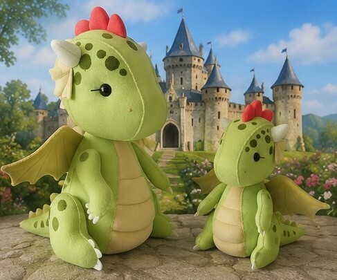 Kit Dragão 3d em Feltro