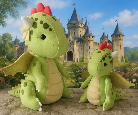 Kit Dragão 3d em Feltro