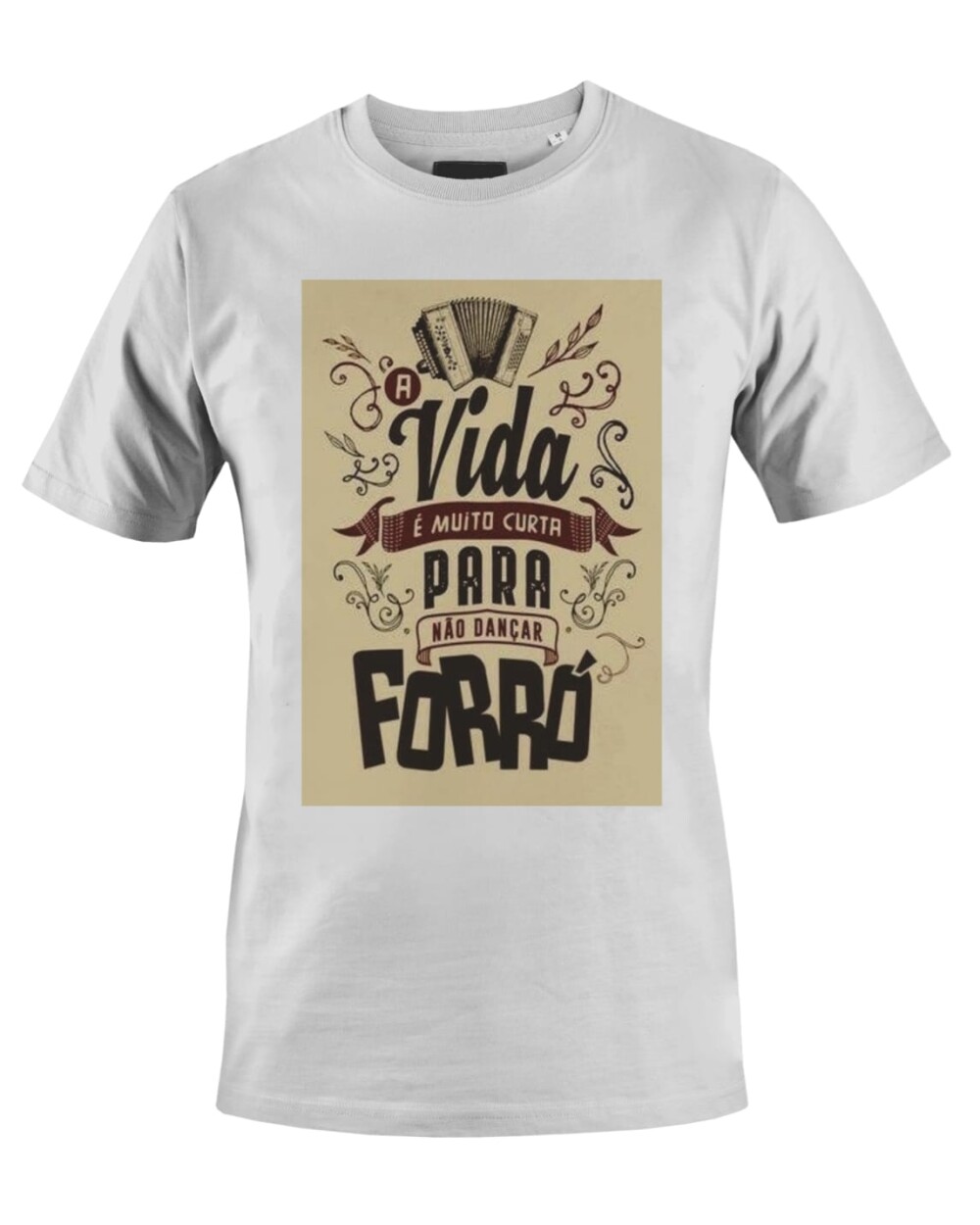 Camiseta Camisa A Vida é curta pra não dançar Forró
