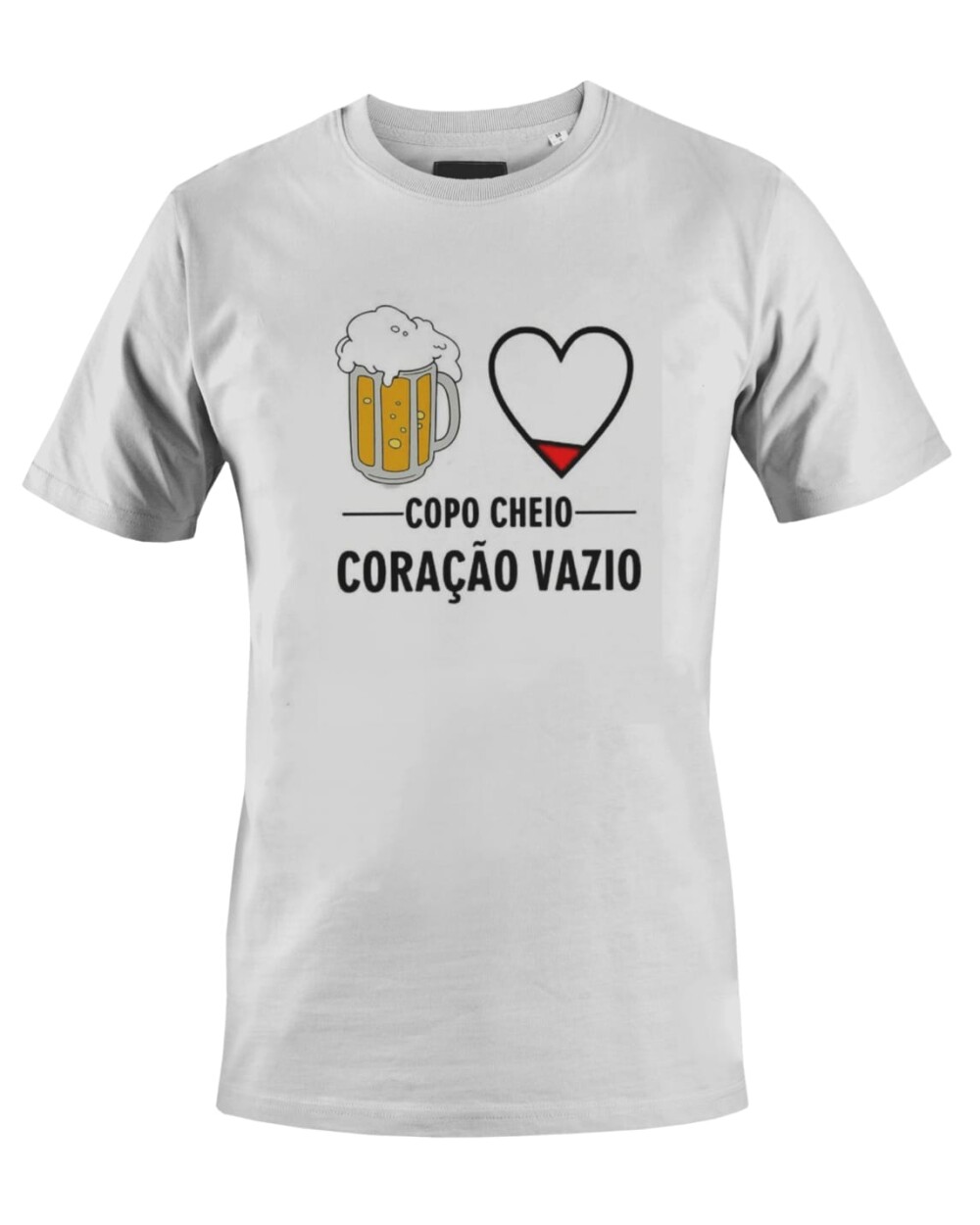 Camiseta Camisa Copo Cheio Coração Vazio
