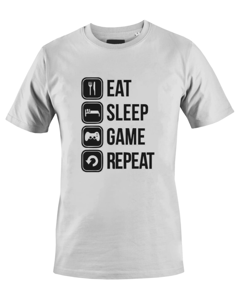 Camiseta Camisa Gamer Eat Sleep Game repeat
