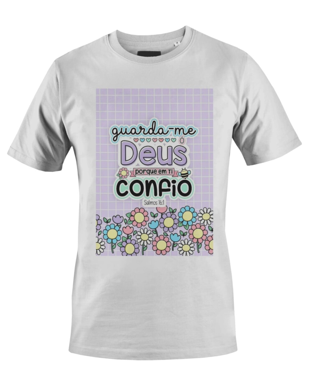 Camiseta Camisa guarda me Deus porque em ti confio