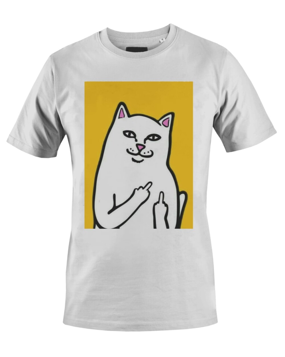 Camiseta Camisa gato dedo meio