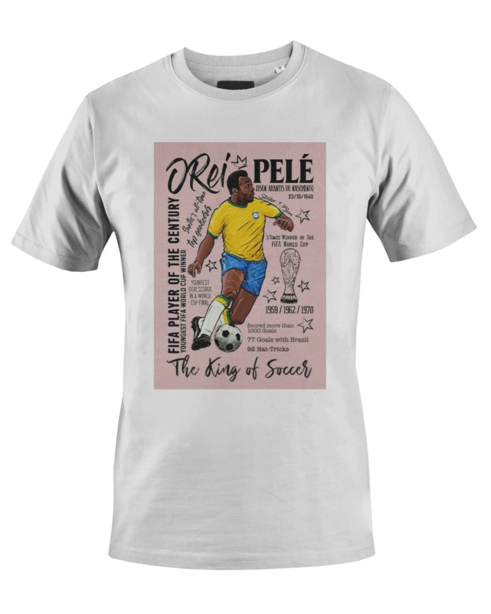 Camiseta Camisa Futebol Rei Pelé