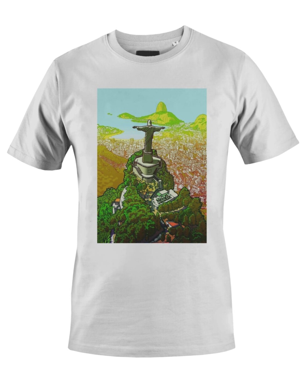 Camiseta Camisa Rio de Janeiro Cristo Redentor Arte Prime Premium