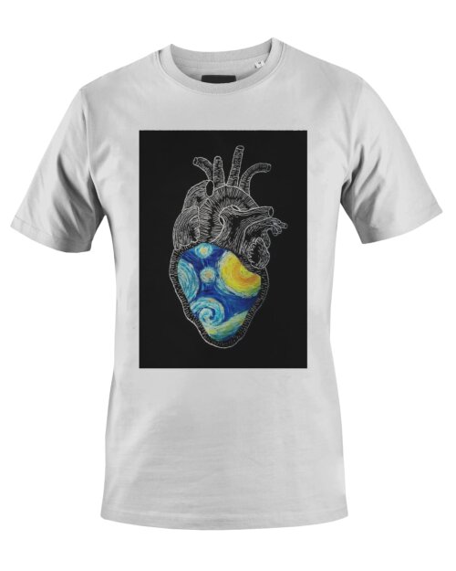 Camiseta Camisa coração Van Gogh