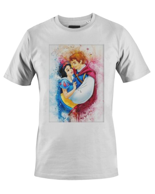 Camiseta Camisa Branca de neve Príncipe