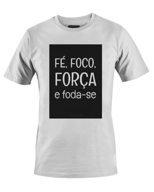 Camiseta Camisa Fé Foco força e F