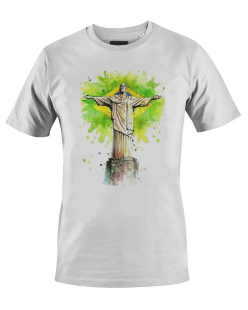 Camiseta Camisa Rio de Janeiro Cristo Redentor Arte