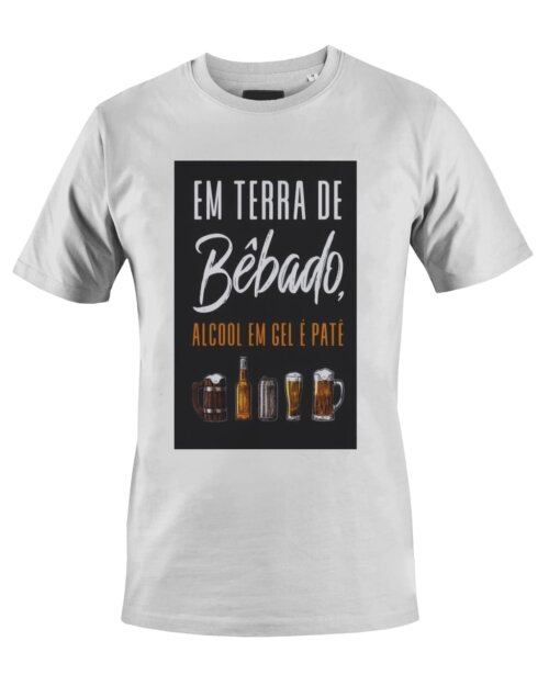 Camiseta Camisa Em terra de bêbado