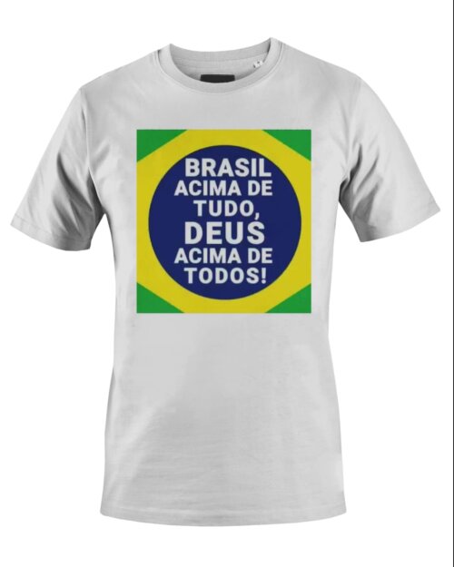 Camiseta Camisa Brasil Acima de Tudo Deus Acima de Todos