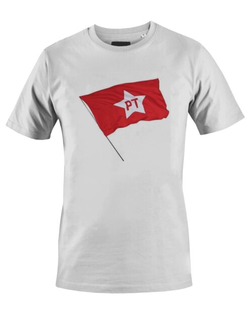 Camiseta Camisa Partido PT Partido dos Trabalhadores Arte prime Bandeira