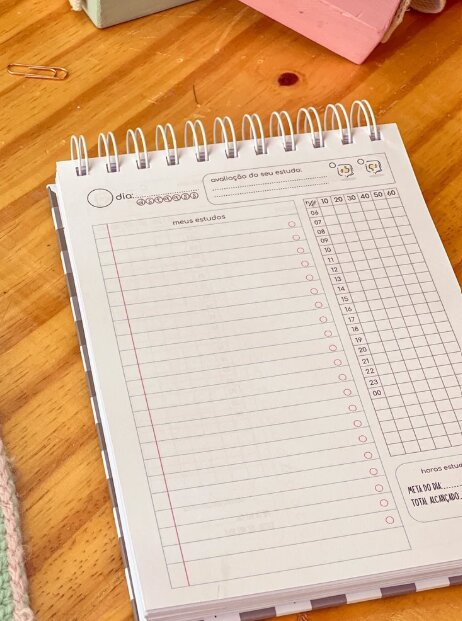Planner Diário de Estudos - Método de estudo coreano (Tamanho A