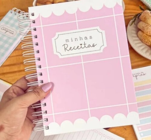 Caderno de Receitas - Modelo Candy Color Tamanho A5