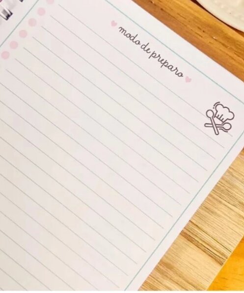 Caderno de Receitas - Modelo Candy Color Tamanho A5