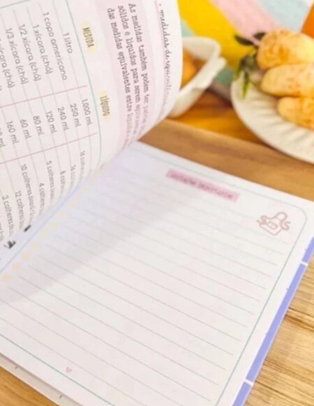 Caderno de Receitas - Modelo Candy Color Tamanho A5