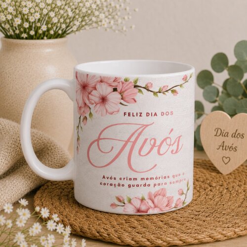 Caneca de Porcelana Dia dos Avós