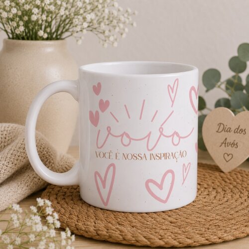 Caneca de Porcelana Dia dos Avós - Cópia