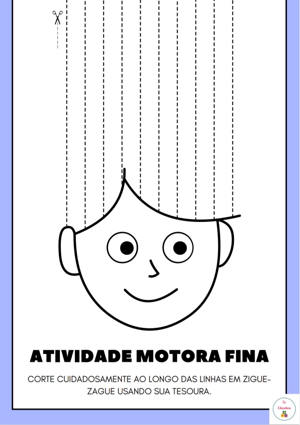 Atividades Coordenação Motora Fina- Cabelos PDF