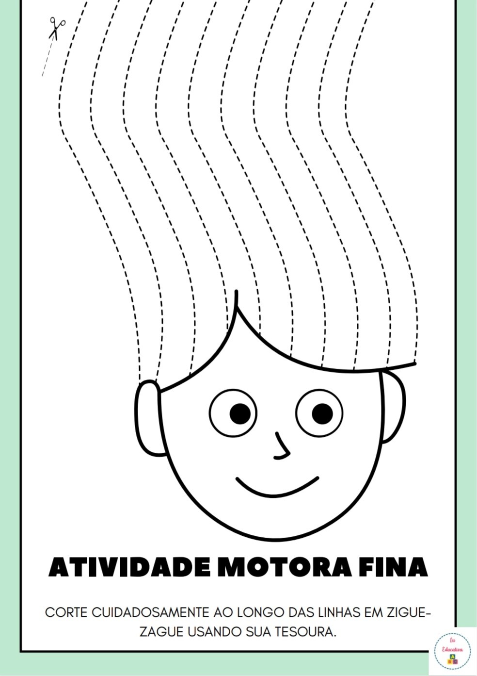 Atividades Coordenação Motora Fina- Cabelos PDF