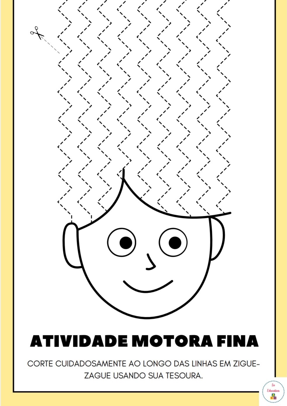 Atividades Coordenação Motora Fina- Cabelos PDF