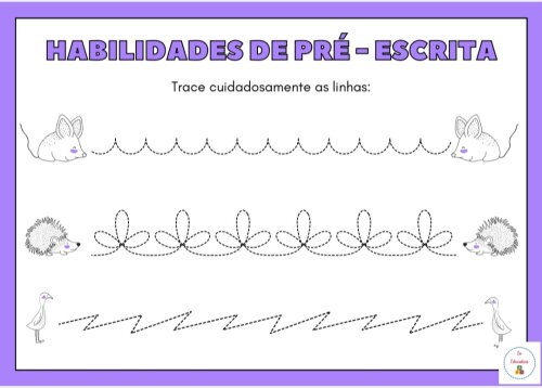 Atividades de Coordenação Motora: Habilidades de Pré-Escrita