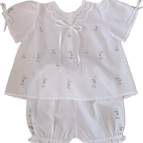 Conjunto Bata com Short Bordado à Mão