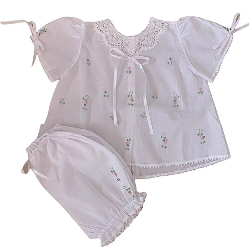 Conjunto Bata com Short Bordado à Mão