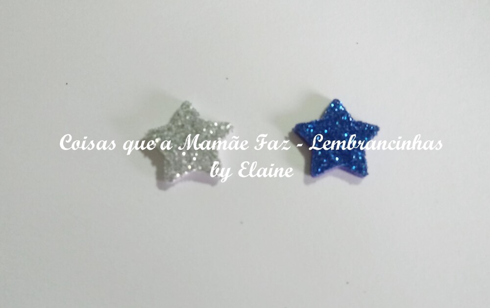 100 Apliques de estrela em EVA glitter 1,5cm (não é adesivo)