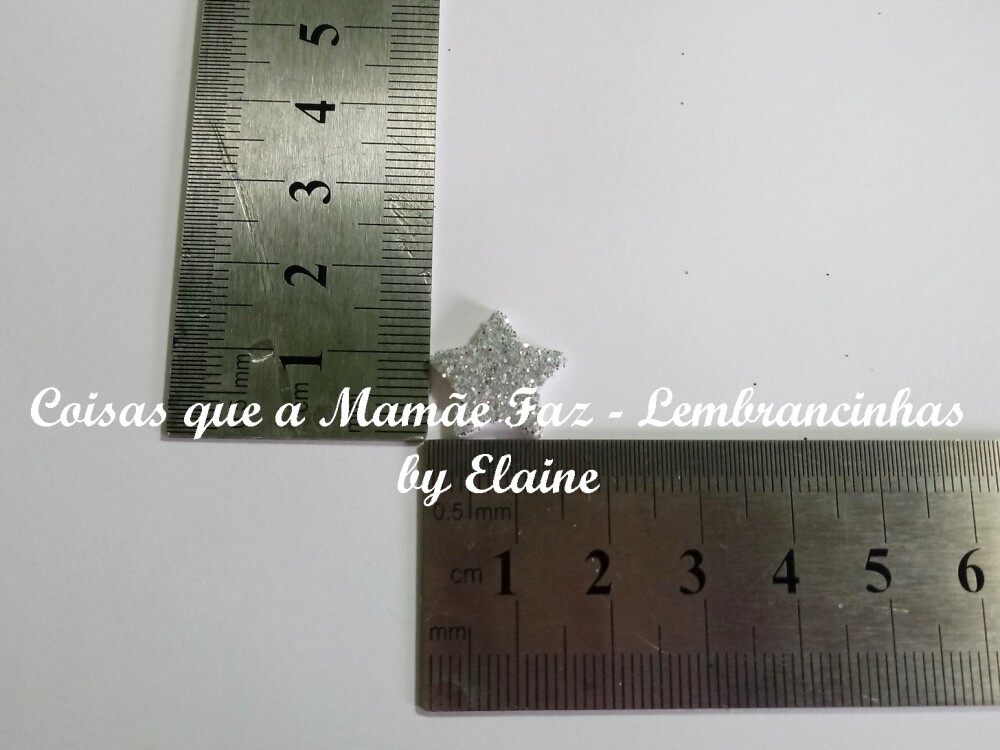 100 Apliques de estrela em EVA glitter 1,5cm (não é adesivo)