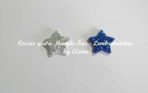100 Apliques de estrela em EVA glitter 1,5cm (não é adesivo)