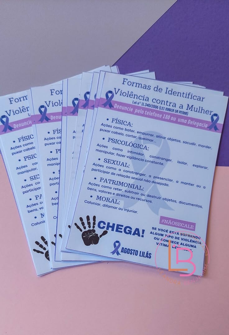 Panfletos Informativos Agosto Lilás