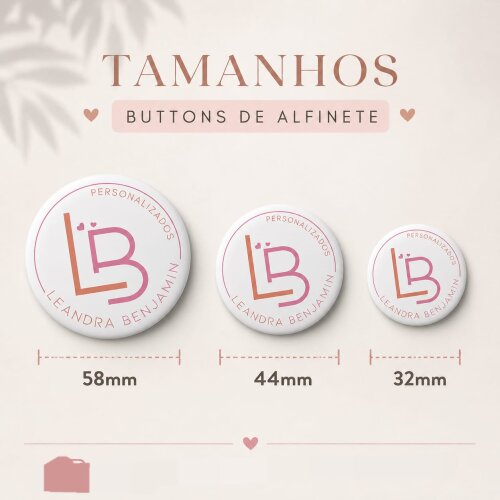 Bottons Alfinetes Agosto Lilás - 32mm