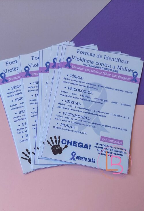 Panfletos Informativos Agosto Lilás
