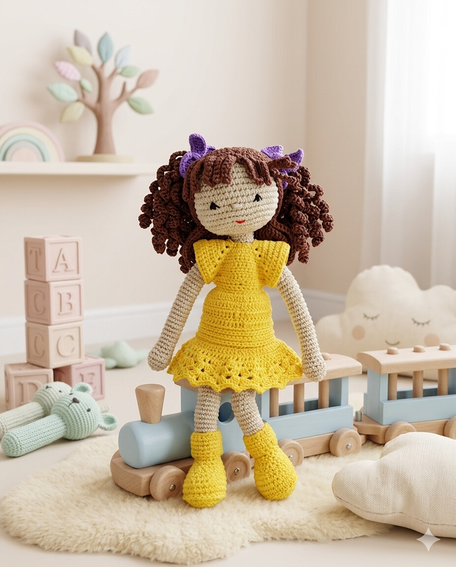 boneca de croche