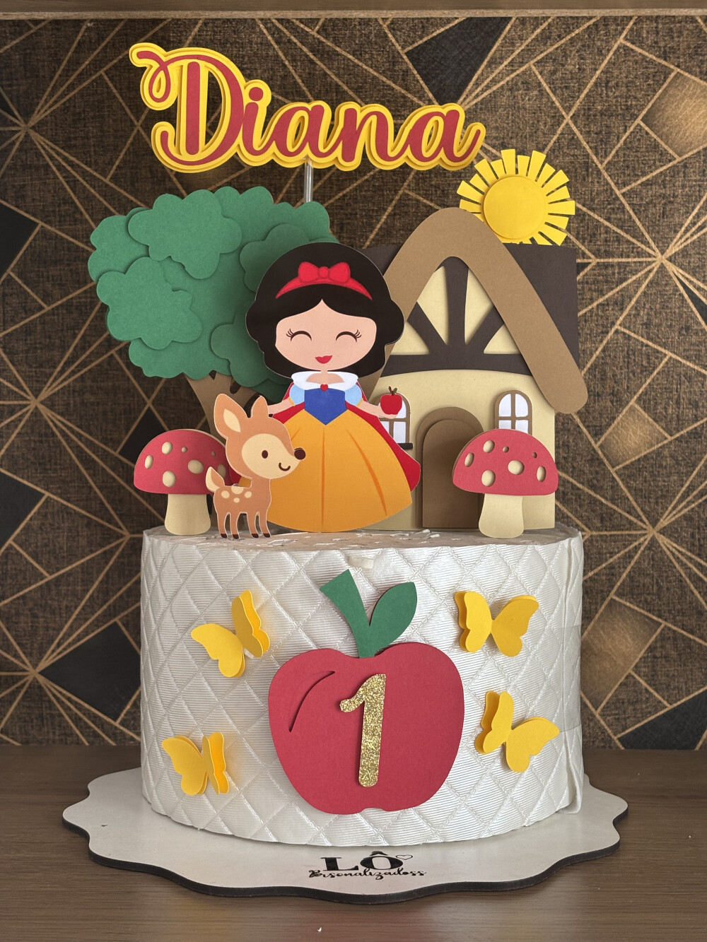 TOPO DE BOLO BRANCA DE NEVE CUTE - ARQUIVO DE CORTE